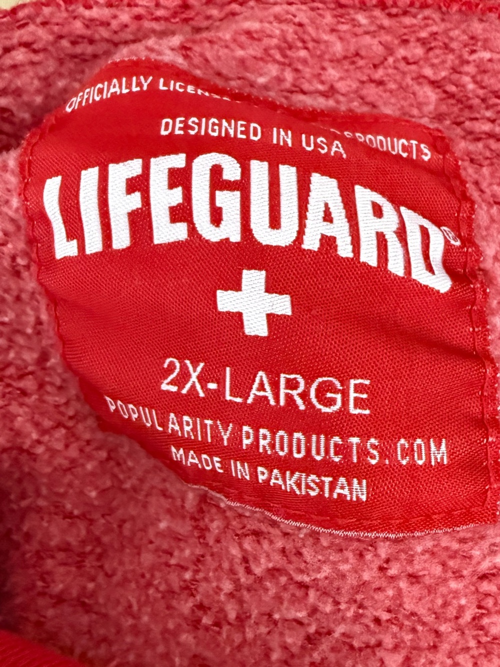 Lifeguard Red Graphic Hoodie Sweatshirt - large - Picture 8 of 8